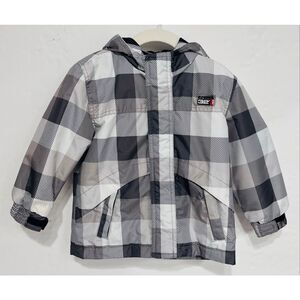 32 Degrees Performance Gray And White Plaid Jacket   Boys Size 2T